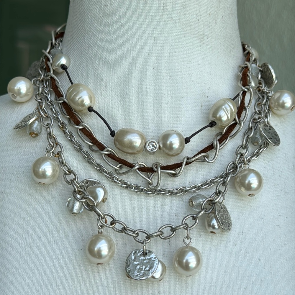 Chico’s boho inspired multi strand necklace